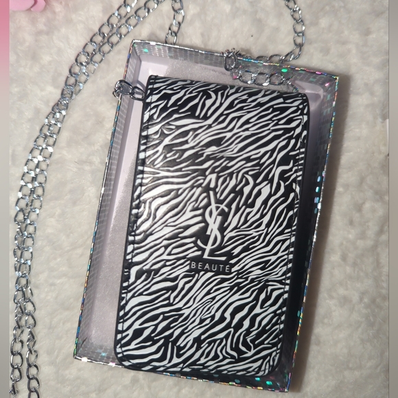 Yves Saint Laurent Black and White Zebra Clutch Foundation Libre Bundle NWT - Picture 4 of 5